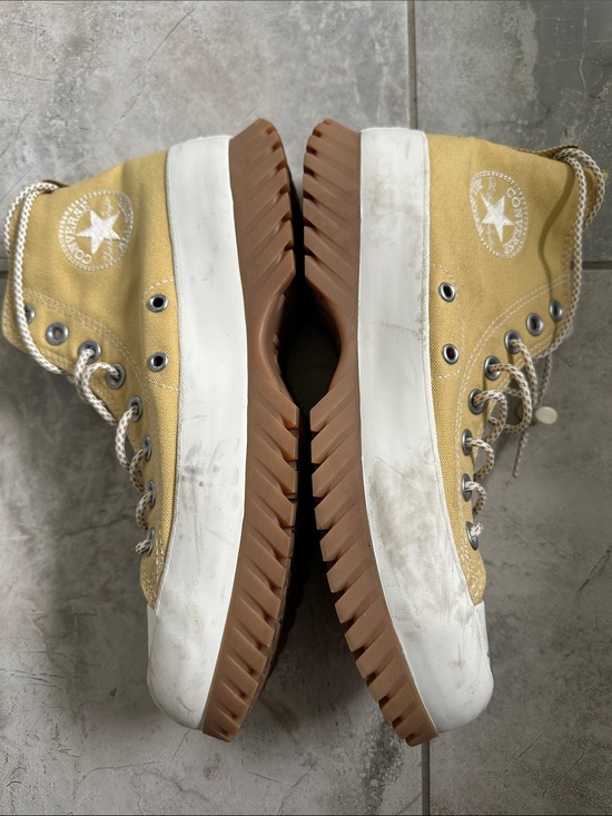 Converse Shoes - Converse Yellow High-Top Platform Sneakers